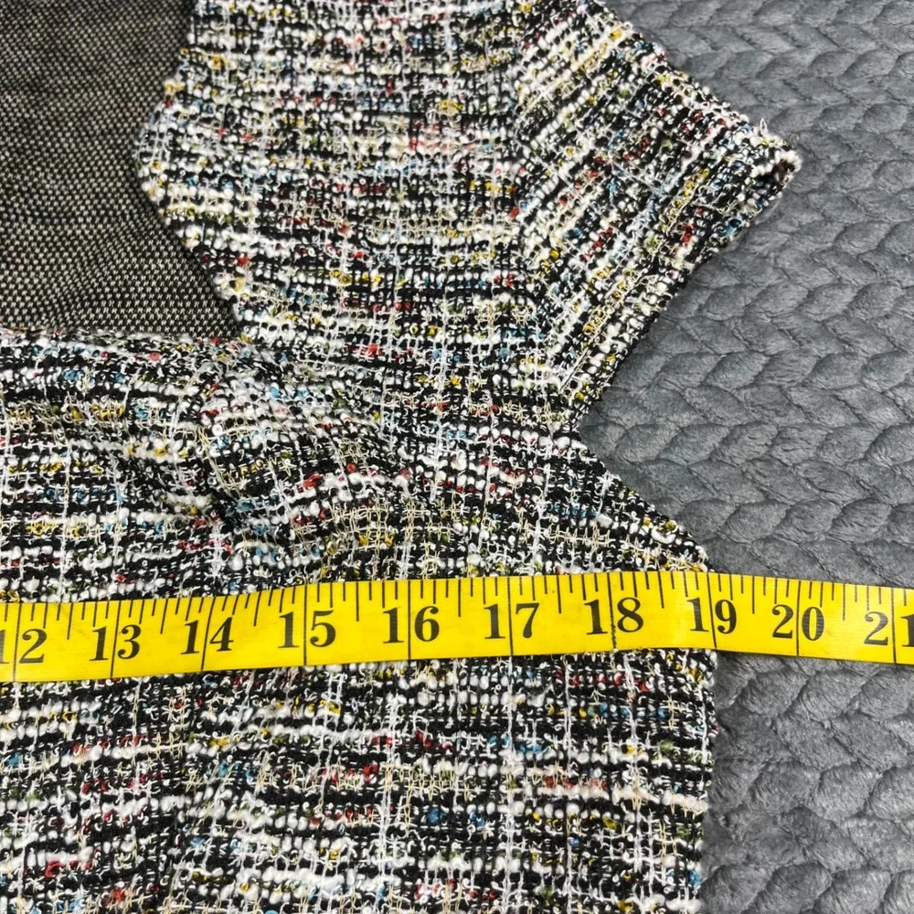 Grace‎ Karin Sheath Dress Womens Multicolor Tweed Square Neck Cap Sleeve XL